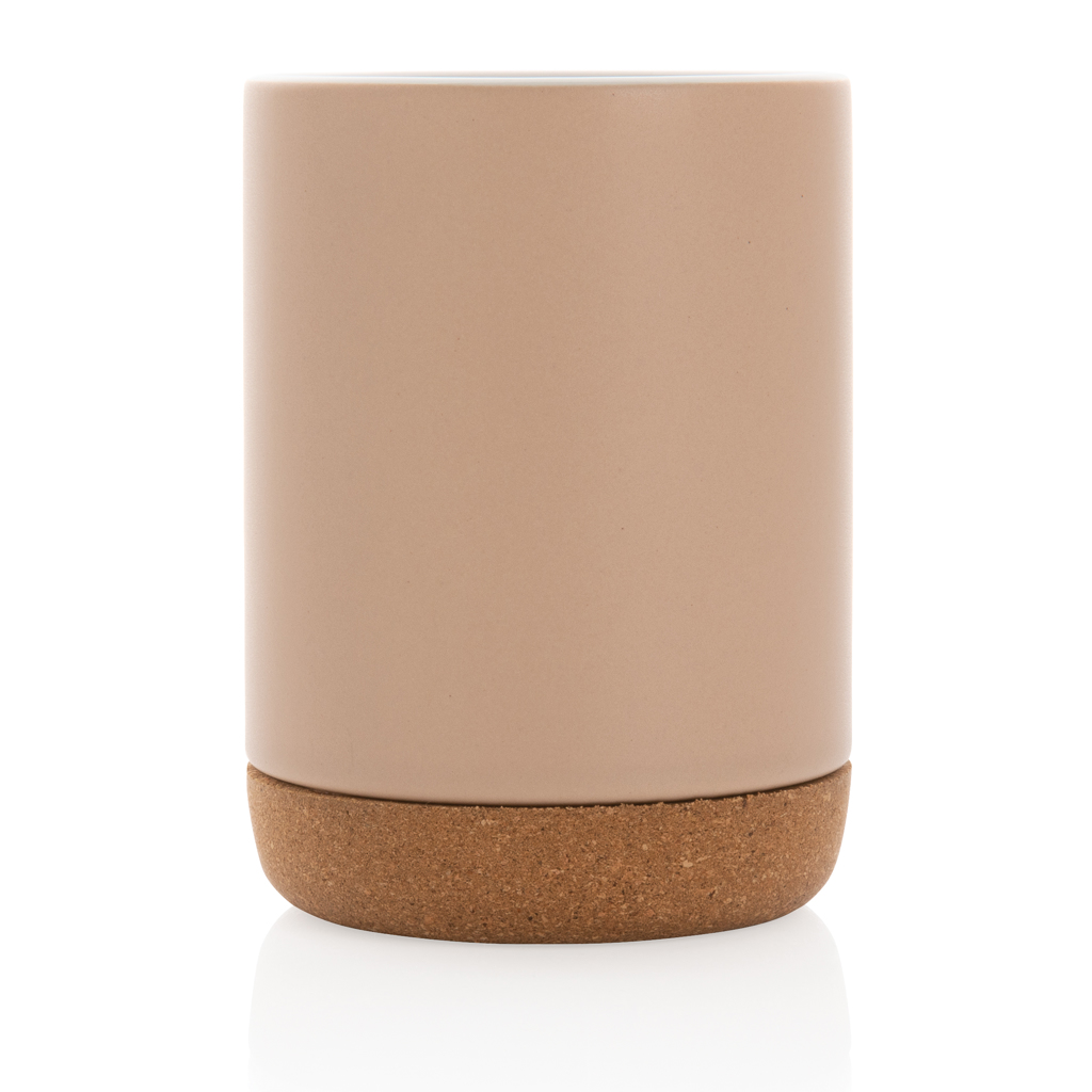 Taza cerámica con base de corcho 280 ml personalizada